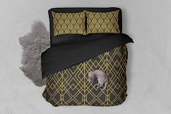 8 Seamless Art Deco Patterns - Black &amp; Gold Set 1 Product Image 3