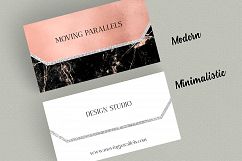 Rose Gold Foil Marble Business Card Product Image 4