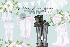 Watercolor Wedding Rain Boots  Product Image 1