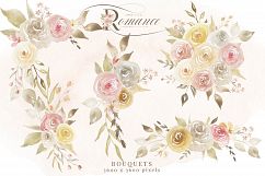 Rose Gold Romance Watercolor Flowers Product Image 7