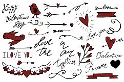 Valentine&#039;s doodle set Product Image 2