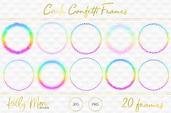 Bright Rainbow Circle Confetti Frames Product Image 2