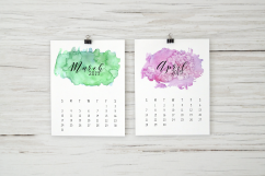 2019 Hand Paint Watercolor Calendar Product Image 3