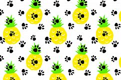 Black cat and pineapples Product Image 5