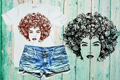 Black woman svg Natural Hair Svg Afro svg, black woman 140SV Product Image 1