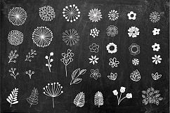 Chalkboard Floral Design Kit, AI PNG Product Image 2