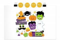 Happy Halloween cutting files svg, dxf, pdf, eps included - cut files for cricut and silhouette - Cutting Files SVG Product Image 2
