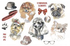 Cute dogs watercolor set Product Image 3