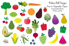 Fruits and Vegetables Clipart Product Image 1
