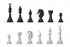 Chess icons set, cartoon style Product Image 1