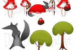 Little red riding hood clipart Product Image 5