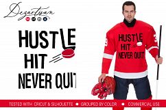 Hockey Hustle Hit Never Quite SVG DXF Cut File Product Image 1