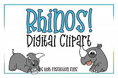 Rhino Clipart-Africa Clipart-Animal Clipart-Zoo Animal-Horned Animal-Rhino Digital Clipart-Funny Rhino-Coffee Rhino-Crazy Rhino Product Image 1