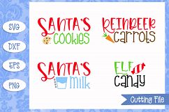 Christmas Treats, Santa, Reindeer, Elf, SVG Cut File Product Image 1