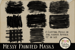 Clipping Masks - Messy Painted Photo Masks &amp; Tutorial Product Image 5