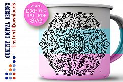 Lace mandala svg Mandala clip art Floral Svg files Product Image 1