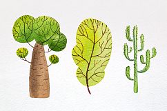 Watercolor trees set#2 Product Image 5