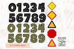 Under construction theme numbers, signs SVG,DXF,PNG,EPS,PDF Product Image 1