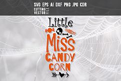 Little Miss Candy corn - svg, eps, ai, cdr, dxf, png, jpg Product Image 1