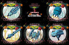 Space themes. T-shirt or poster illustration. Product Image 1