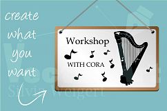 Harp Music Instrument - Cut File for Crafters Product Image 2