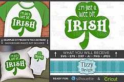 Just A Wee Bit Irish SVG - St. Patricks Day Shirt - 1080 Product Image 1