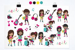 Girl Rock Band  graphics and illustrations Product Image 2