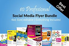 10 Social Media Marketing Flyers Bundle Product Image 1
