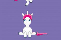 Funny unicorns. Vector clipart and seamless patterns. Product Image 2