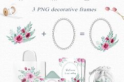 Watercolor floral marsala Product Image 4