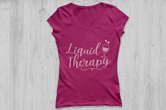 Liquid Therapy SVG, Wine Glass Svg, Wine Svg, Wine Quote Svg Product Image 2