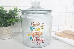 Gather Here with Grateful Hearts SVG - Fall SVG Cut File DXF Product Image 8