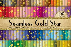 100 Seamless Gold Foil Star Digital Papers 12 x 12 inch Product Image 1