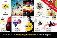 10 Electro Party Flyers Bundle Product Image 1