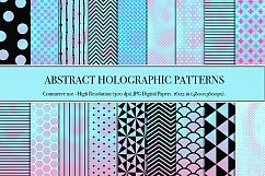 Abstract geometric pattern on holographic background vectors Product Image 1