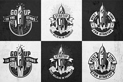 Startup Rocket Retro Logo Product Image 5