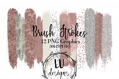 Rose Gold Brush Strokes Product Image 1