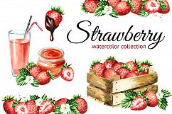 Strawberry. Watercolor collection Product Image 1
