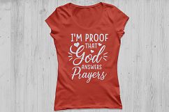 I am Proof that God Answers Prayers SVG,  God Answers Prayers SVG, New Born SVG, Baby Svg, Silhouette Cricut Files, svg, dxf, eps, png. Product Image 2