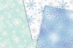 Snowflake digital paper, Christmas digital papers Product Image 3