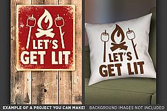Let&#039;s Get Lit SVG - Camping Svg - Camping Signs SVG - 741 Product Image 3