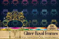 100 Glitter Antique Royal Chandelier Frames, Queen Mirror Product Image 1
