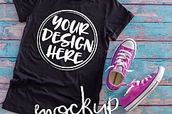 Black t shirt mock up 6515 Product Image 2
