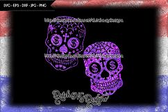2 Sugar skull cutting files, sugar skull svg, cricut svg Product Image 4