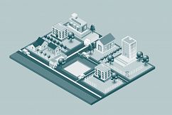 Isometric City Illustration 10 Product Image 1