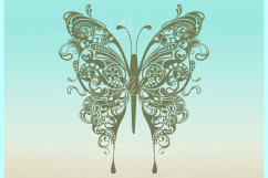 Beautiful Butterfly Mandala Zentangle SVG Dxf Eps Png Files Product Image 3