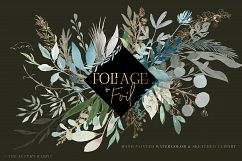 Foliage and Foil Botanical Clipart Product Image 3