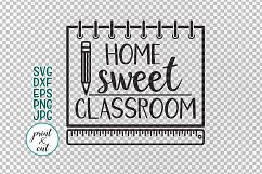 Home sweet classroom sign svg dxf for cut or jpg png print Product Image 2