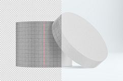 Round craft box mockup. Carton box. Product Image 2