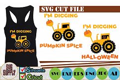Excavator for Thanksgiving and Halloween SVG Product Image 1